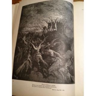 Paradise Lost Antique John Milton Book Gustave Dore Heaven Hell Themed