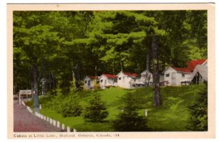 Cabins at Little Lake Midland Ontario on Canada Postcard PC