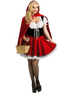 J6 Ladies Little Red Riding Hood Storybook Fancy Dress Halloween