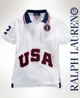 Polo Ralph Lauren Kids Shirt, Boys USA Short Sleeve Polo Shirt