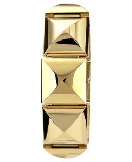 Vince Camuto Watch, Womens Gold Tone Pyramid Link Covered Bracelet