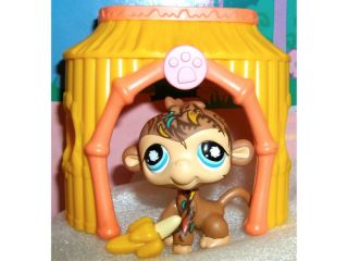 Littlest Pet Shop Monkey 946 Accessories Jungle Hut House RARE Lot