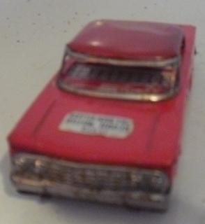 Vintage Tin Metal Car Lloyd Recoil Motor Pull Back Release Made in