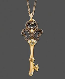 Le Vian Diamond Necklace, 14k Gold Chocolate Diamond Key (5/8 ct. t.w