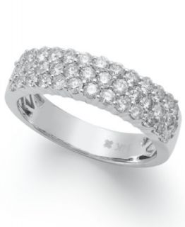 Trio by Effy Collection Diamond Ring, 14k White Gold Diamond Pave Ring