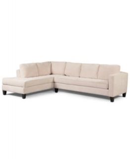 Milo Fabric Microfiber Sectional Sofa, 2 piece (Sofa & Chaise) 115W X