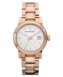 Burberry Watch, Womens Swiss Rose Gold Tone Stainless Steel Bracelet