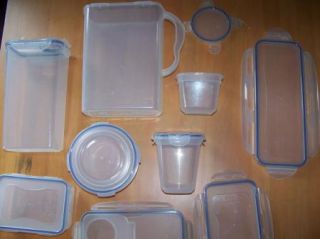 Large lot LOCK & LOCK plastic food cereal storage containers pitcher