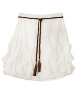 Skirt, Girls Belted Corkscrew Ruffle Skirt   Kids Girls 7 16