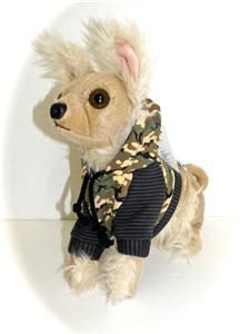 Fuzzy Nation Furry Chihuahua Bag Camo with MI Chi Dog