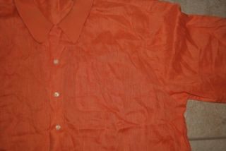 Cutter and Buck Short Sleeve Shirt Button Front Linen Florida uf