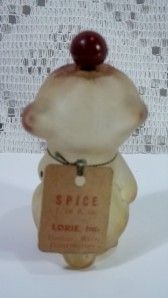 Vintage Old Decanter Spice Lorie Inc Boston Dog Bear Glass Red Nose