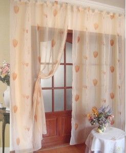 One Piece Lovely Orange Kapok Sheer Curtain Long