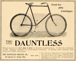 1895 Ad Dauntless Bicycle John Shillito Parlin Orndorff   ORIGINAL