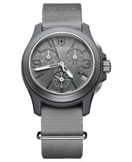 Victorinox Swiss Army Watch, Mens Chronograph Gray Nylon Strap 40mm