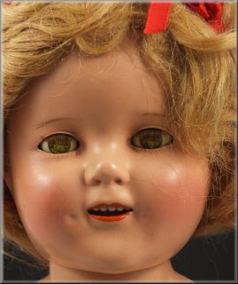 Lovely Ideal Shirley Temple Composition Doll w Sleep Eyes Clothing