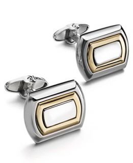 Dolan Bullock Mens Sterling Silver and 14k Gold Cuff Links