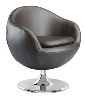 1pc Modern Leatherette Swivel Lounge Chair ZO 500063