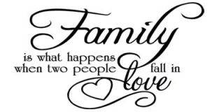 Family Love Quote Vinyl Wall Quote Decal Sticker Art Decor Wall