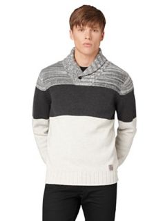 Calvin Klein Jeans Sweater, Shawl Collar Colorblock Sweater