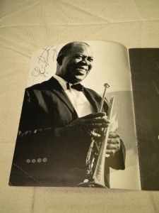 Louis Armstrong Tyree Glenn Billy Kyle Jewel Brown Signed Program 1965