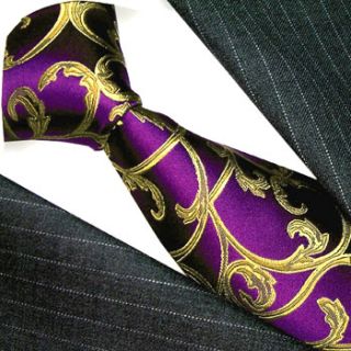 84440 US Lorenzo Cana Italian Silk Tie Purple 領帶 领