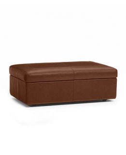Ricardo Leather Ottoman, Storage 47W x 30D x 17H   furniture   