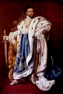 King Ludwig in Robes Knights of St George Oil Painting