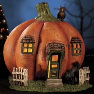 13 Bethany Lowe Halloween Resin Lighted Pumpkin House Retro Resin