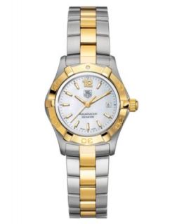 TAG Heuer Watch, Womens Swiss Aquaracer Stainless Steel and 18k Gold