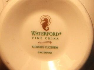 WATERFORD KILBARRY PLATINUM TEA CUPS NEW W/ TAGS No 118263 LOW PRICE