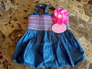 Lulu Pink Blue Denim Dress NWT or Labels
