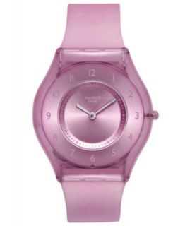 Swatch Watch, Unisex Swiss Purple Softness Translucent Purple Silicone
