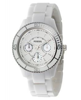 Fossil Watch, Womens White Resin Bracelet 35mm ES2540