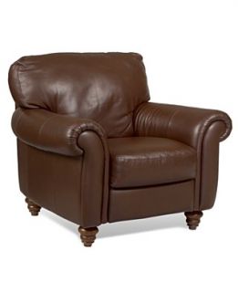 Umbria Leather Living Room Chair, 41W x 37D x 36H