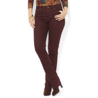 Lauren Jeans Co. Plus Size Jeans, Modern Straight Leg, Deep Burgundy
