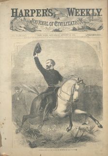 General Nathaniel Lyon at Battle of Springfield Harpers Weekly Page 8