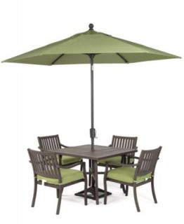 Madison Outdoor Patio Furniture, 5 Piece Set (40 Square Dining Table