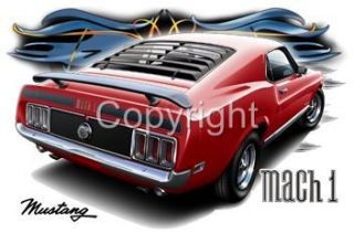 1970 Ford Mustang Mach 1 Official Licenced Tshirts