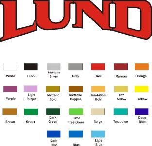 Lund Boat Decals Multi Color Bass Bait Lure Spinner