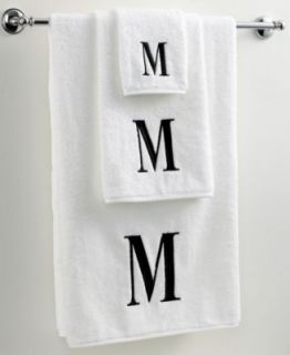 Avanti Bath Towels, Black and White 12 x 18 Fingertip Towel   Bath