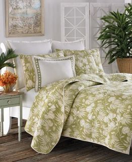 Tommy Bahama Home, Plantation Floral Lime Quilts