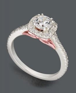 Blush by Design Diamond Ring, 14k White and Rose Gold Certified