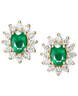 Effy Collection 14k Gold Earrings, Emerald (2 1/4 ct. t.w.) and
