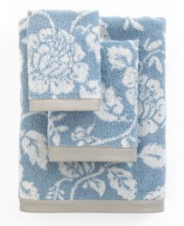 Bianca Bath Towels, Aquarelle Blue Embroidery Collection   Bath Towels