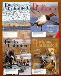 DUCKS UNLIMITED Magazines 2008 2009 +BONUS Leader In Wetlands