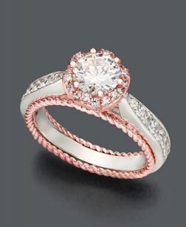 Blush by Design Diamond Ring, 14k White and Rose Gold Certified