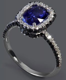Effy Collection 14k White Gold Ring, Diffused Ceylon Sapphire (1 3/8