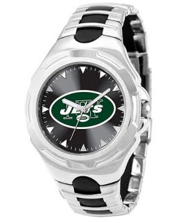 Game Time Watch, Mens New York Jets Black Rubber and Stainless Steel