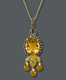 Le Vian 14k Gold Necklace, Citrine (5 3/4 ct. t.w.), Yellow Sapphire